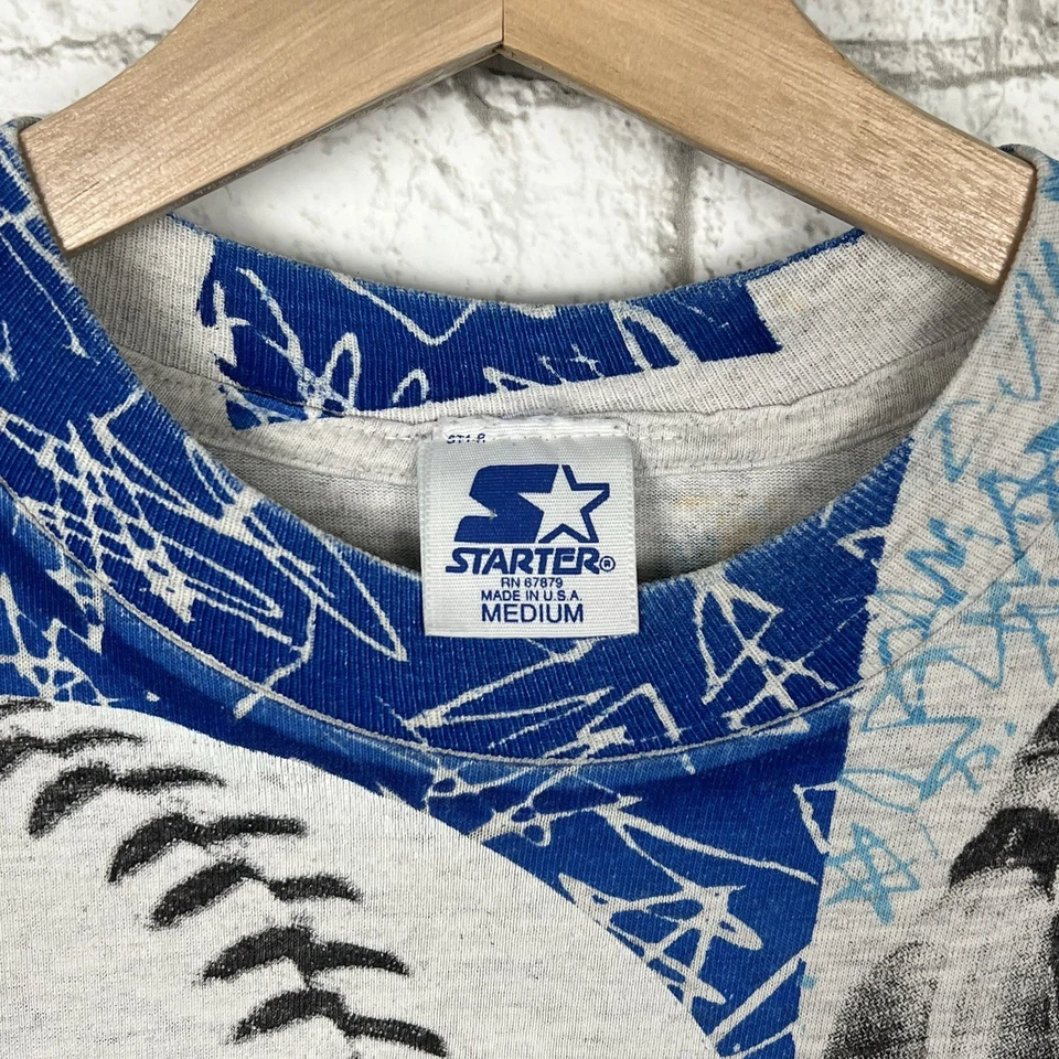 Camiseta De Colección Años 90 Chicago Cubs MLB Béisbol Starter AOP Estampado Completo Mediana Foto 3 de 4