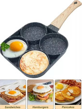 4 Hole Frying Pot Pan Non-stick Egg Pancake Steak Hamburg Omelet Pan Breakfast