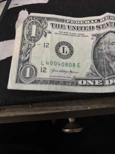 3 Digit Serial Number One Dollar Bill Ebay 