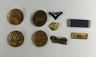 WWII US Military Infantry Collar Disc~Ruptured Duck Pin~Ribbon Lot~Vintage!