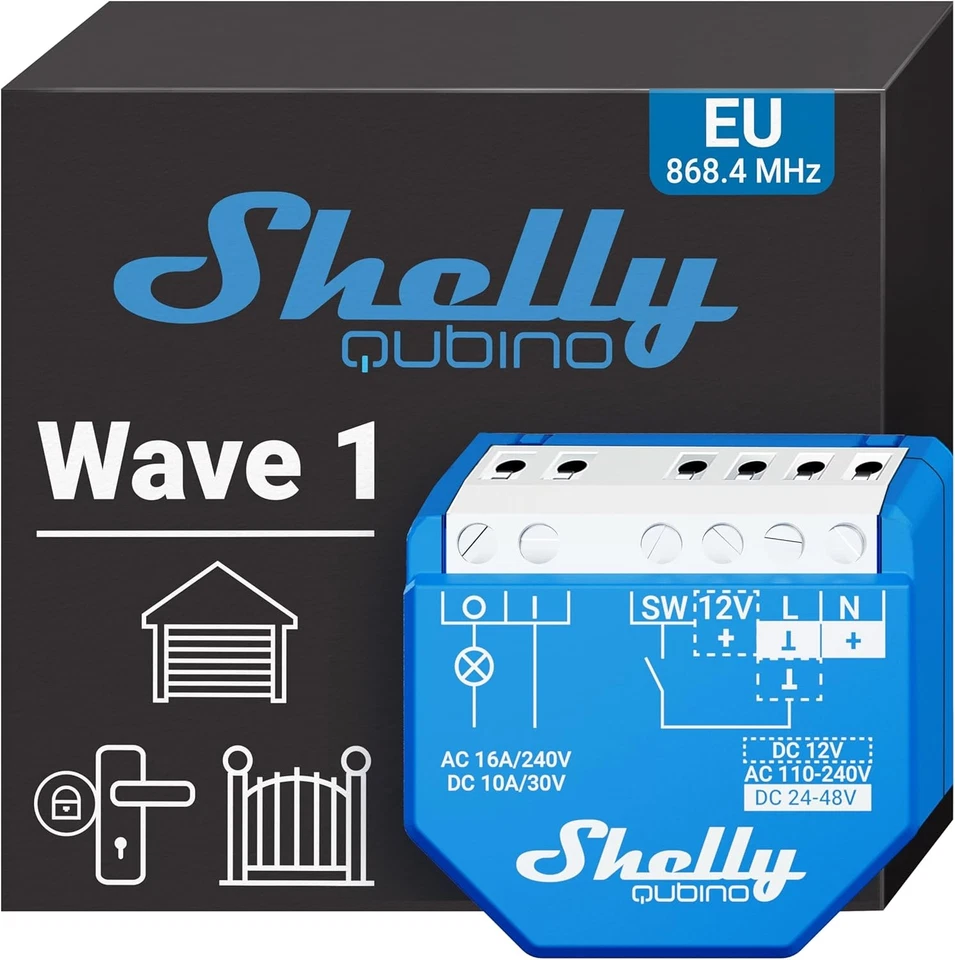Shelly Wave 1 Z-wave Smart Relais Schalter 1 Kanal 16A Schaltaktor Smart Ho