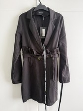 PRETTY LITTLE THING black frill belted dress size 12