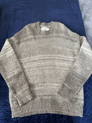 Abercrombie & Fitch Harry Styles Collab Oversized Knit Sweater Men s S Neutral 