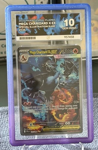 Mega Charizard x EX 125/094 Phantasmal Flames  ACE  10 PERFECT SUBS !