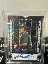 JOSE CANSECO 2024 LEAF COLLECTIVE BLACK SHIMMER 2/3 AUTO ATHLETICS