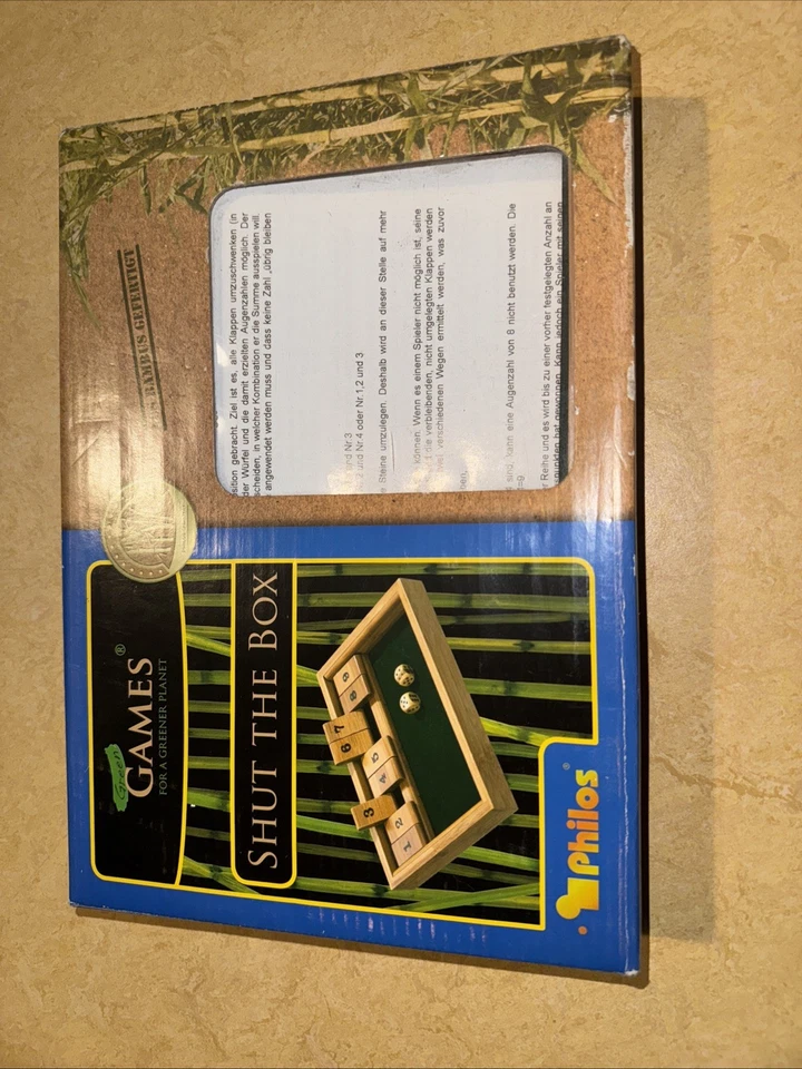 Shut The Box v. Philos *KOMPLETT* (Spiel,Holz,Bambus,Weihnachten) - Bild 4 von 4