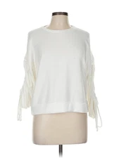 Wasabi + mint Women Ivory 3/4 Sleeve Top M