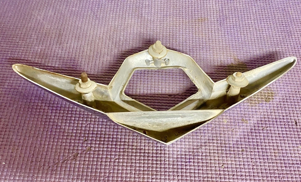 1955 Dodge Coronet Custom Royal Lancer V8 Rear Trunk Medallion Housing Emblem 55 - Image 3 of 4