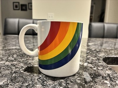 Vintage FTDA 1986 Rainbow Coffee Mug As Seen in Stranger Things