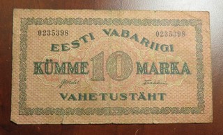Estonia 10 Marka 1922__P#53__rare Baltic note