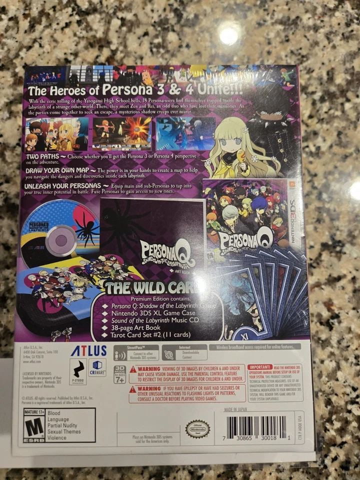 Persona Q Shadow of the Labyrinth Wild Cards Premium Edition Nintendo 3DS NEW US - Image 2 of 4