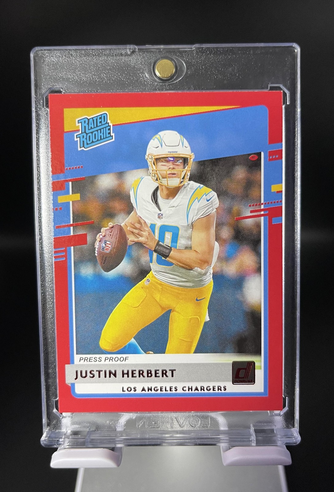 2020 Panini Donruss - Rated Rookie Press Proof Red #303 Justin Herbert (RC)