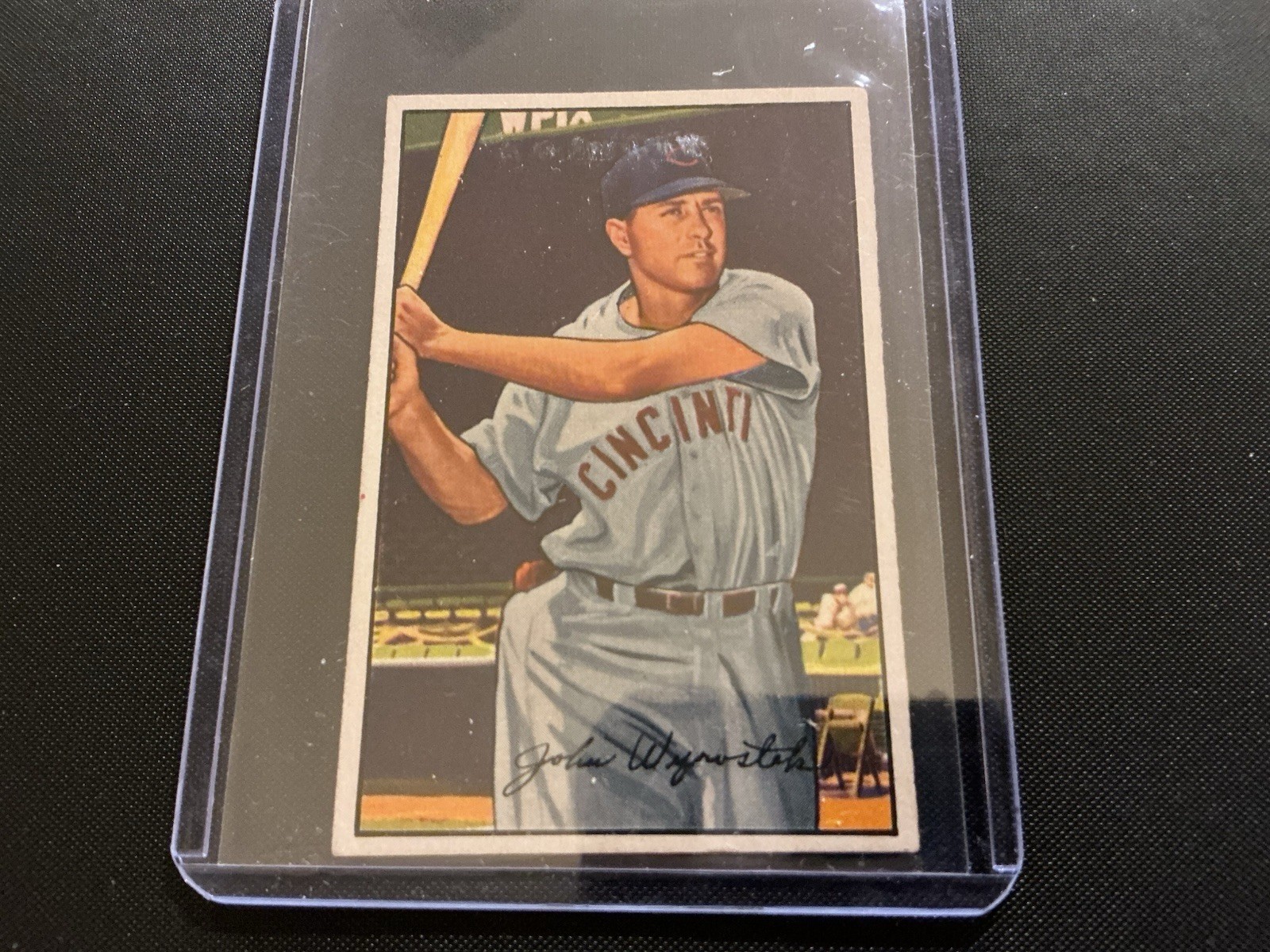 Johnny Wyrostek #42 (Baseball Cards 1952 Bowman) — is it worth grading?
