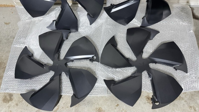 2026 Tesla Model Y Wheel Cover Hubcap Set of 4 Matte Black 19''
