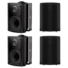 Herdio 4 Inch Outdoor Speakers with Bluetooth 4 Channel Amplifier for Black