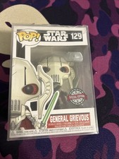 Funko Pop Star Wars General Grievous #129 Special Edition in Soft Protector