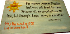 Inspirational Painted Wooden Home Decor Farmhouse 10.5"x6" Wall Hanging Sign 368