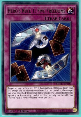 MZMU-DE027 Heldenregel 1: Fünf Freiheiten NM Mint 1. Auflage Yugioh