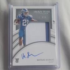 Panini 2022 Immaculate Mataeo Durant #78 Duke Rookie Patch Auto /99