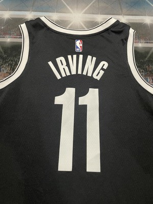 Nike Nets Kyrie Irving 11 ユニフォーム Brooklyn Nets Kyrie Irving #11 Grey Nike Jordan NBA Swingman