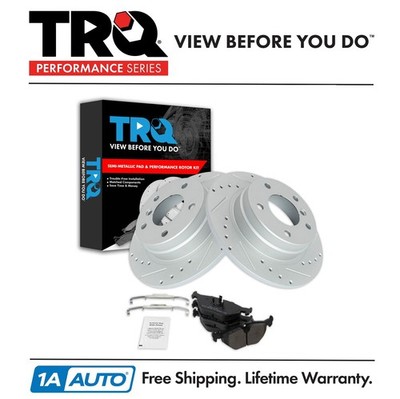 TRQ Performance Rear Brake Pad & Rotor Kit Fits 1992-1997 BMW 3 Series