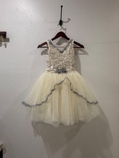 Weissman dance costume, white and silver 14396 size MC