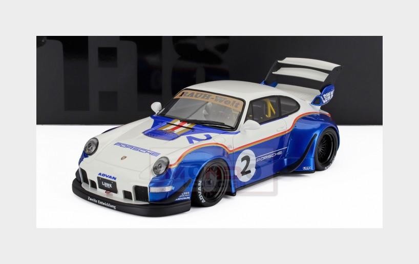 1:18 GT SPIRIT Porsche 911 993 Rwb Liberty Walk #2 Racing 2004 Blue White GT530