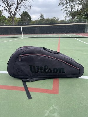 Wilson Roger Federer DNA Padded 8 Pack Racquet Bag Backpack Triple Black