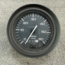 NOS 1993 SEA RAY Teleflex Tachometer Gauge 25456 5" 4k RPM No Bracket 0 Hours