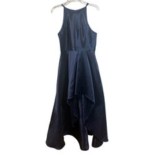 Lulus Broadway Show Navy Blue High-Low Evening Gown Size Large NWOT