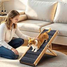 Pawaboo Foldable Small Dog Ramp for Sofa, 4 Adjustable Height from 13'' to 21"