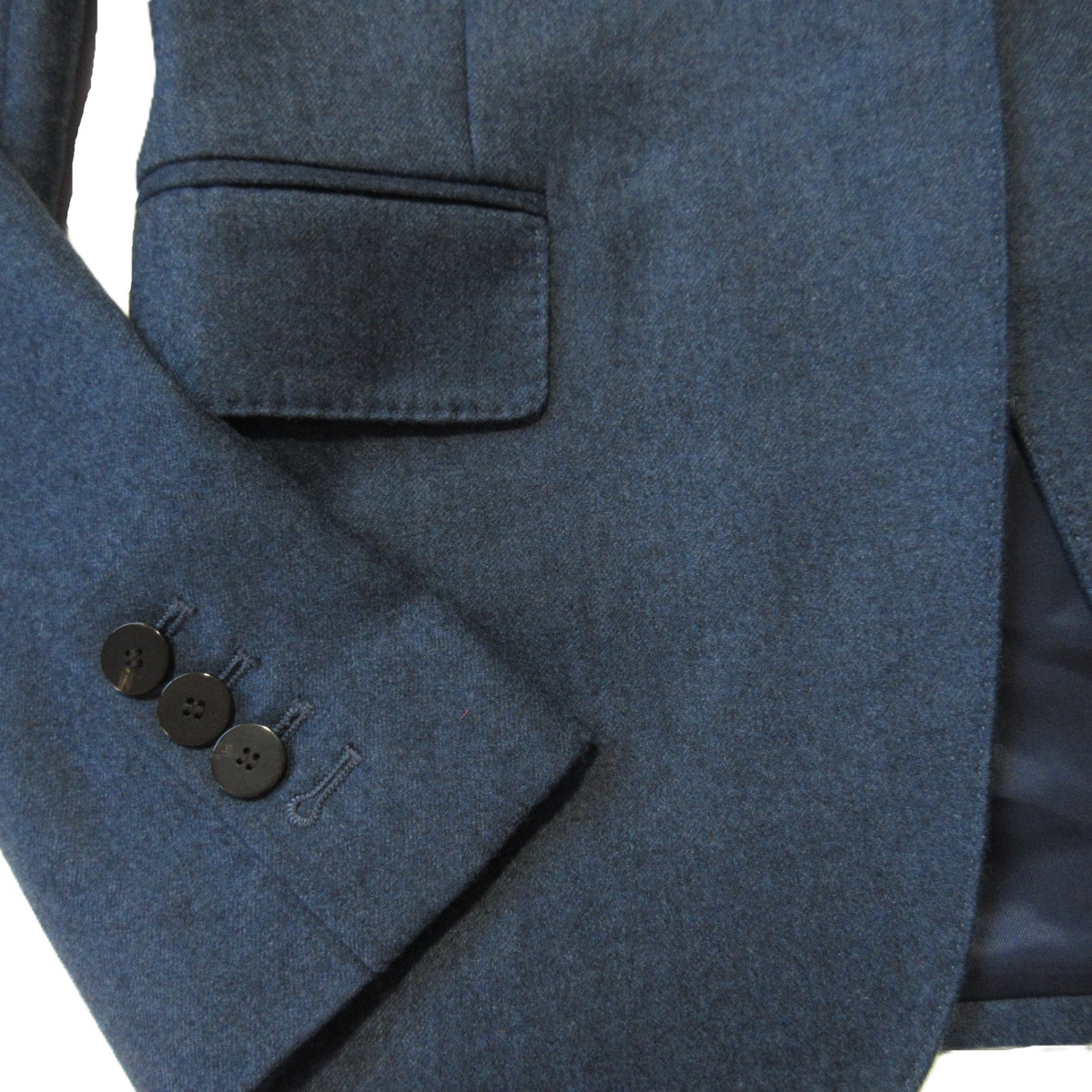 NWT Theory Staple Blazer in Light Navy Melange Sleek Flannel Wool 