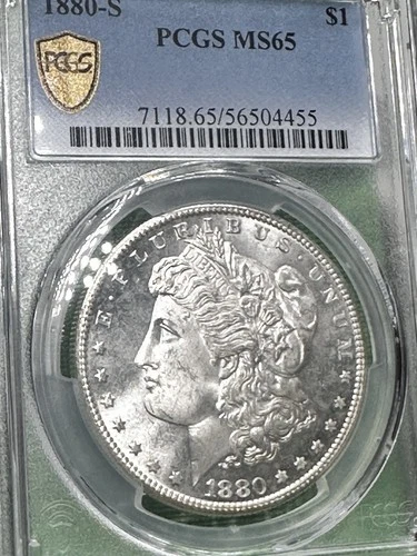 1880 S Morgan Silver Dollar PCGS MS-65