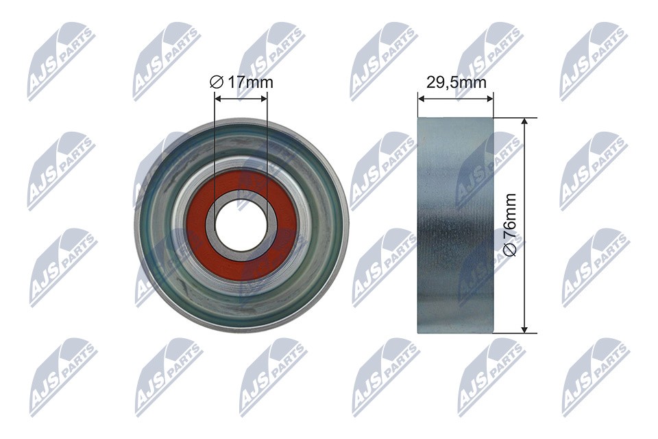 N.T.Y. RNK-HD-025.NTY Tensioner Pulley, V-ribbed belt for HONDA - Image 7