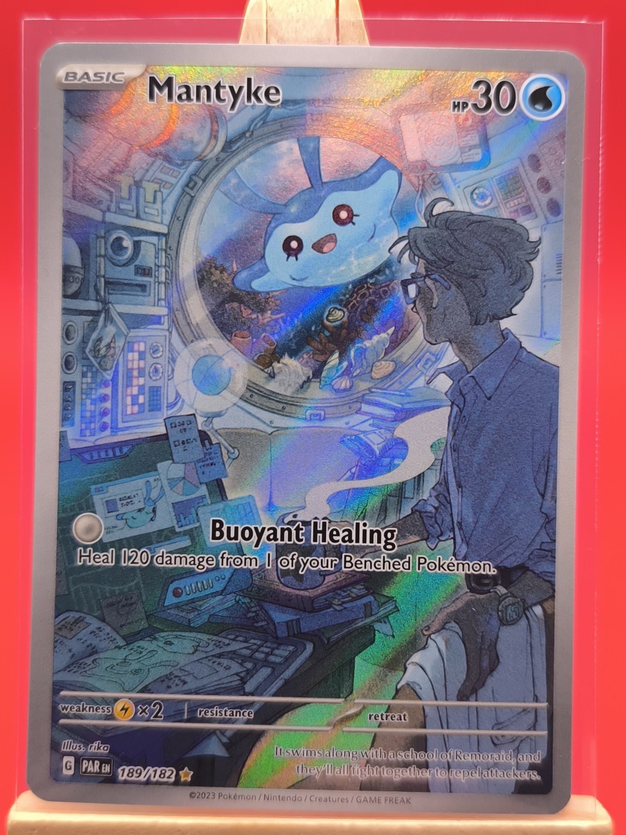 mantyke pokemon card full art Pokemon - Mantyke 189/182 - Paradox Rift - Illustration Rare main image 0