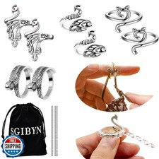 SGIBYN 8 Pack Adjustable Crochet Yarn Tension Ring for Crocheting, Crochet Ri