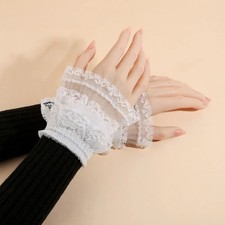 Fashion Lace Ruffled Wrist Fake Sleeves Cuffs Costume Accessory Comfortable Lace
