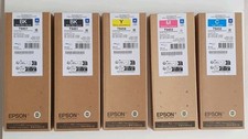 Image of Brand New Genuine Epson Ink cartridges C, M, Y, 2x BK original SEALED- Exp:2029+
