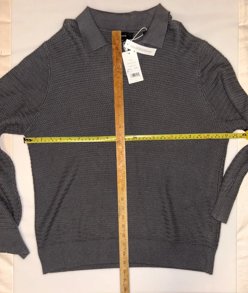 Suéter Vince lã e cashmere quarto de zíper grande, cinza - Imagem 4 de 4