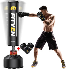 70'' Freestanding Punching Bag with Boxing Gloves, Heavy Boxing Bag with Suction