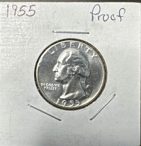 1955 25C US Silver Proof Washington Quarter