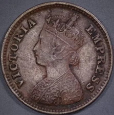 1901 British India; ½ Pice; Victoria; KM# 484