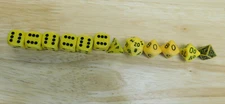 Chessex and Koplow: Yellow Dice lot #3 (12)
