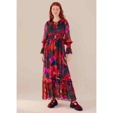 NWT farm rio bird flowers maxi dress small