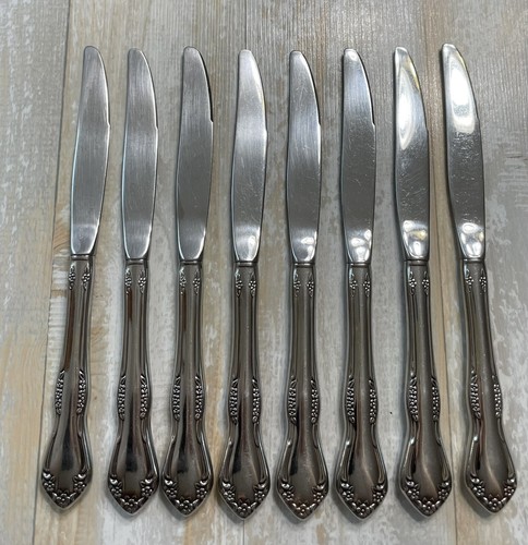 Oneida Mansfield Amadeus Edelstahl Rogers Deluxe glänzend 8er Set Messer 9 Zoll - Bild 2 von 7