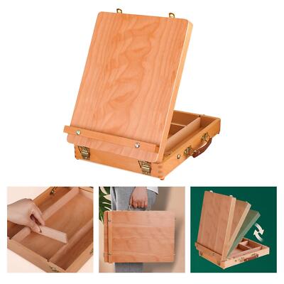 Holz Tischplatte Box Staffelei Tragbar Skizzenbox Zeichnen Malen Kunst Zubehör