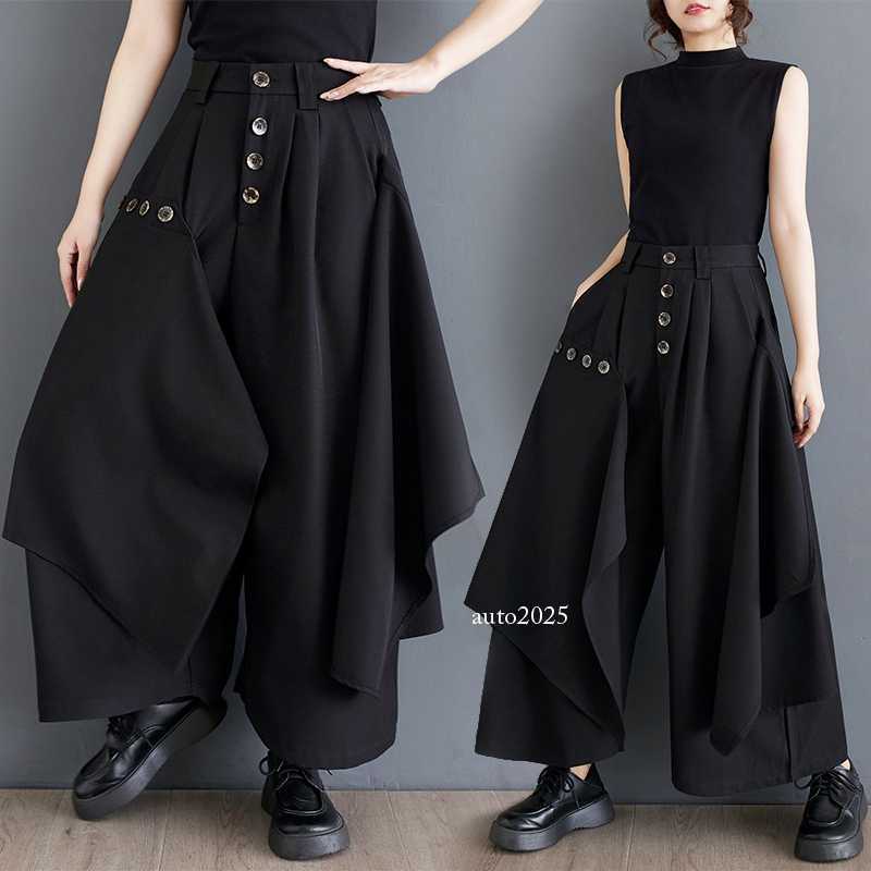 パンツ melt the lady gothic wide pants Gothic Pants Womens Loose Large Size Casual Wide Leg Chinese