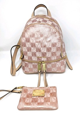 rose gold michael kors backpack
