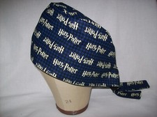 Men/Women Surgical Scrub Cap Lined HP Very Cool Blue / Black