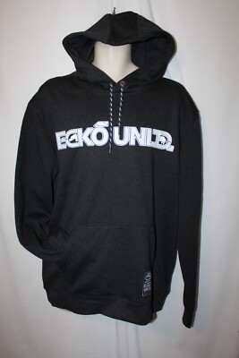 mens ecko unltd poly hoodie pullover L nwt small rhino charcoal gray